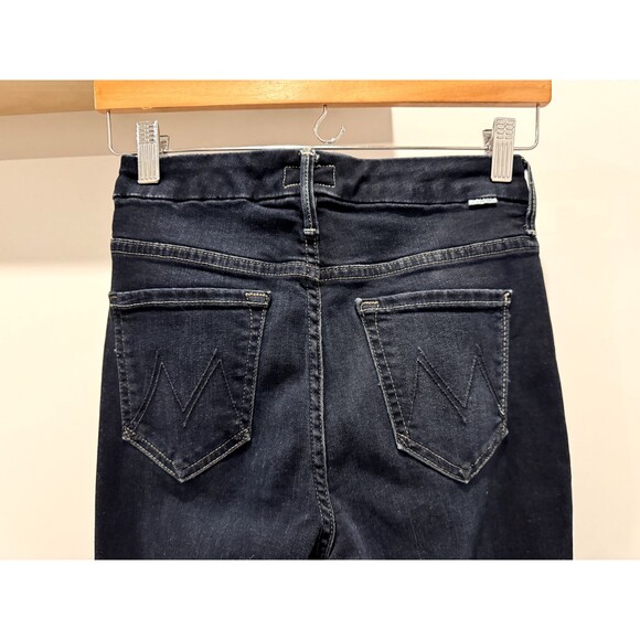 MOTHER Denim High Waisted Looker Jeans Coffee Tea or Me Dark Wash Size 25 Black - Picture 4 of 13